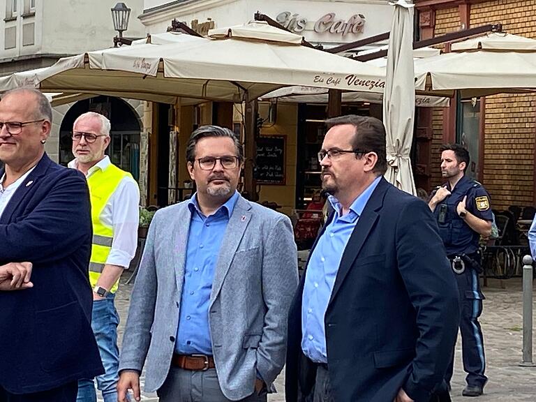 Doppelgänger Christian Holzemer (Bürgermeister von Frammersbach) und Ingo Schneider (Schulleiter Friedrich-List-Gymnasium Gemünden).