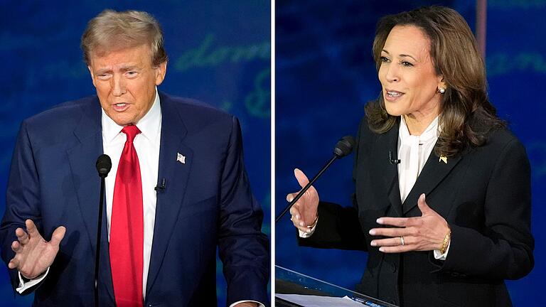 Wahlkampf USA - TV-Duell Harris Trump       -  Donald Trump und Kamala Harris schenkten sich auf der Bühne beim TV-Duell nichts.