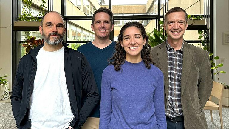 Das Projektteam hinter Reha Passt ( von&nbsp; links): Roland Küffner, Dr. Matthias Lukasczik, Paula Rubertus und Prof. Heiner Vogel.