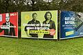 Wahlplakate in Bad Kissingen: SPD und Grüne zeigen ihre Kandidaten. Die Union setzt auf das Land.
