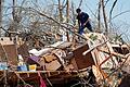 Stürme in den USA       -  Bei den Tornados wurden - wie hier in Mississippi - Häuser komplett zerlegt.