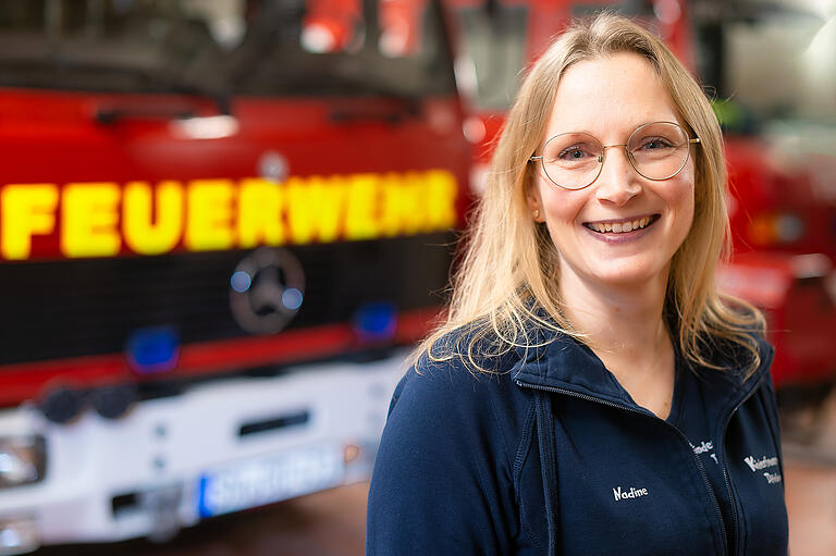 Nadine Bechmann hat 2016 die erste Kinderfeuerwehr im Landkreis Schweinfurt gegründet. Nadine Bechmann hat 2016 die erste Kinderfeuerwehr im Landkreis Schweinfurt gegründet.