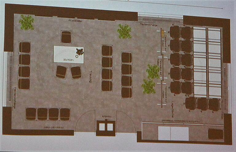Der künftige Sitzungssaal im Sulzheimer Rathaus kann nach dem Entwurf der Innenarchitektin für standesamtliche Trauungen umfunktioniert werden. Der künftige Sitzungssaal im Sulzheimer Rathaus kann nach dem Entwurf der Innenarchitektin für standesamtliche Trauungen umfunktioniert werden. 