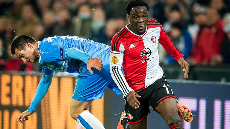 Feyenoord Rotterdam vs HNK Rijeka.jpeg       -  Elvis Manu (rechts), hier noch im Trikot von Feyenoord Rotterdam, ist der wohl größte Unglücksbringer des Weltfußballs.