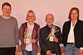Ehrungsfoto bei der Mitgliederversammlung des Christophorus-Vereins Euerbach mit von links 2. Vorsitzender Pfarrer Markus Grzibek, 1. Vorsitzende Eva Baunach (20 Jahre Mitgliedschaft), Dr. Guido Oster (30 Jahre Mitgliedschaft) und Bürgermeisterin Simone Seufert.