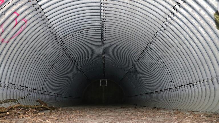 Die Ästhetik des Kalten Krieges: Bis zum Boden mit Wellblech ausgekleidet sind die massiven Wände der sechs kleinen Bunker. Die Ästhetik des Kalten Krieges: Bis zum Boden mit Wellblech ausgekleidet sind die massiven Wände der sechs kleinen Bunker.