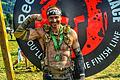 Ralf Biermann gezeichnet vom Rennen im Ziel des Spartan Races in Tirol im vergangenen Jahr.