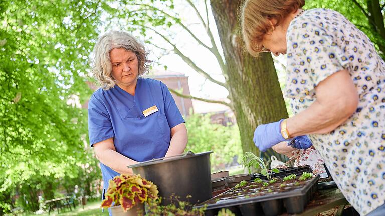 Gartentherapie ohne Medikamente - Auch Gartentherapie kann bei Demenz helfen. (Symbolbild) Gartentherapie ohne Medikamente - Auch Gartentherapie kann bei Demenz helfen. (Symbolbild)