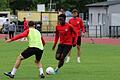 Benjika Caciel (am Ball) beim Trainingslager des FC Würzburger Kickers in Amberg: Der Neuzugang ist einer, der in der kommenden Saison den Unterschied machen könnte.