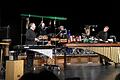 Mit großen Equipment kam das Ensemble Elbtonal Percussion ins Kurtheater. Gerhild Ahnert       -  Mit großen Equipment kam das Ensemble Elbtonal Percussion ins Kurtheater. Gerhild Ahnert