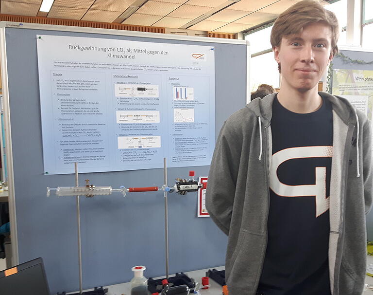 Lars Fries widmete sich im Fach Chemie der Rückgewinnung von CO2 als Mittel gegen den Klimawandel Lars Fries widmete sich im Fach Chemie der Rückgewinnung von CO2 als Mittel gegen den Klimawandel
