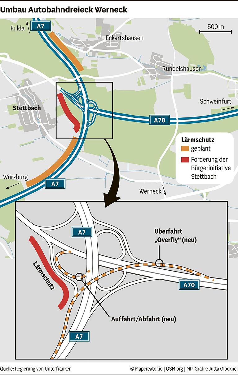 Umbau Autobahnkreuz Werneck: Bund Naturschutz sagt sterbenden Wald in Stettbach voraus und geißelt Maßlosigkeit Umbau Autobahnkreuz Werneck: Bund Naturschutz sagt sterbenden Wald in Stettbach voraus und geißelt Maßlosigkeit