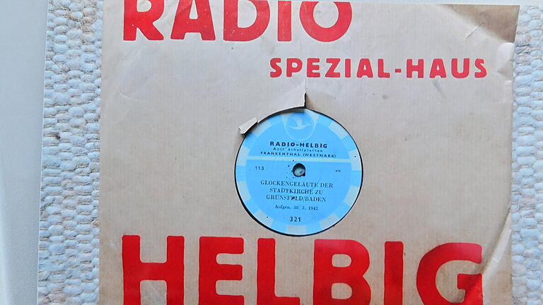 Dank alter Schallplatte aus dem Jahr 1942 ist das alte Geläut der Grünsfelder Kirche für die Nachwelt erhalten geblieben.