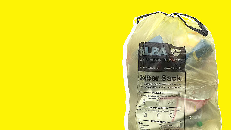 Den Gelben Sack in der Stadt Schweinfurt liefert die Firma Alba Wertstoffe. Den Gelben Sack in der Stadt Schweinfurt liefert die Firma Alba Wertstoffe.