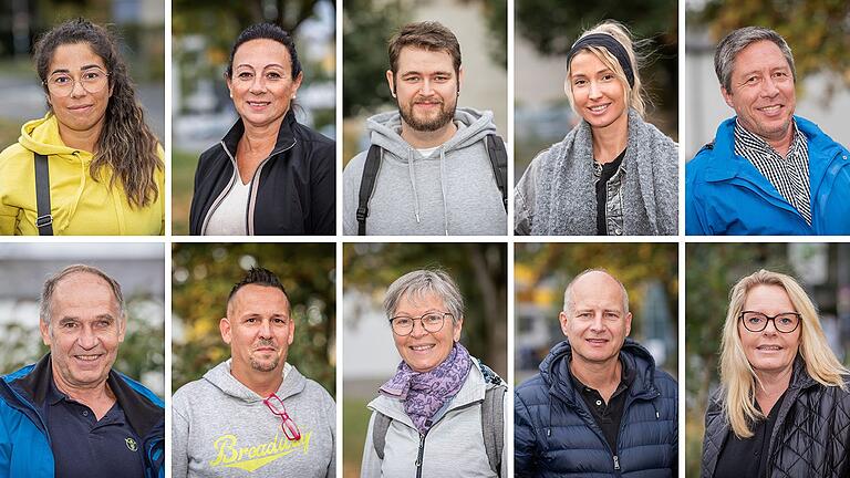 Die Nachrichten über die Zukunft des St. Josef-Krankenhauses überschlagen sich. Wie zehn Menschen aus der Region auf die aktuellen Entwicklungen blicken. Von links oben: Caro Dilek, Dragana Ilic-Karl, Daniel Fuchsberger, Büsra Fazlioglu, Oliver Enderes, Richard Dees, Volker Kuhn, Gerlinde Bäuschlein, Jan Kirchhof und Christiane Schmitt.