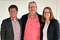 René Wohlfart, Erster Bürgermeister, Paul-Jürgen Blum, Geschäftsleiter a. D. und Carolin Zull, Geschäftsleiterin.
