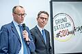 Merz und Linnemann.jpeg       -  Arbeiten an einer Bürgergeld-Reform: CDU-Chef Friedrich Merz (links) und sein Generalsekretär Carsten Linnemann halten die Sozialleistung in der aktuellen Form für falsch.