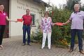 Spendenübergabe von Frauenbund und Gartenbauverein an Palliativstation (von links):&nbsp;Carola Scholl (Katholischer Frauenbund Grafenrheinfeld), Robert Christmann, als stellvertretender Vorsitzender des Vereins für Gartenbau und Landespflege, Ursula Pöpperl sowie Otto Staat, Gerätewart im Gartenbauverein.