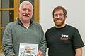 Neues CCB Ehrenmitglied (von links): Wolfgang Glaser, Sebastian Roth (1. Vorsitzender).