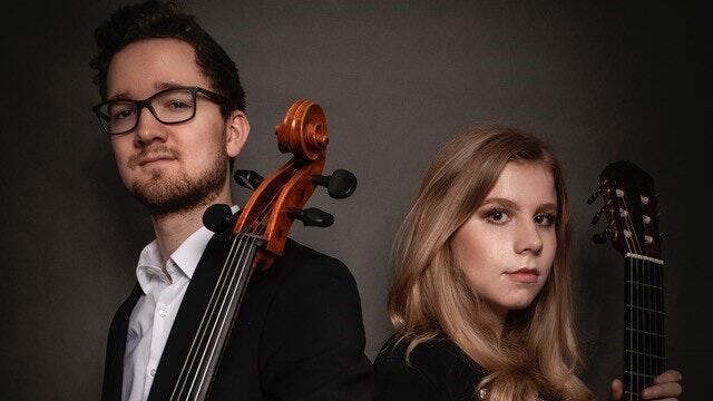 Laura Lootens (Gitarre) und Konstantin Bruns (Violoncello) treten am Sonntag, 20. März, im Schüttbau in Rügheim auf.