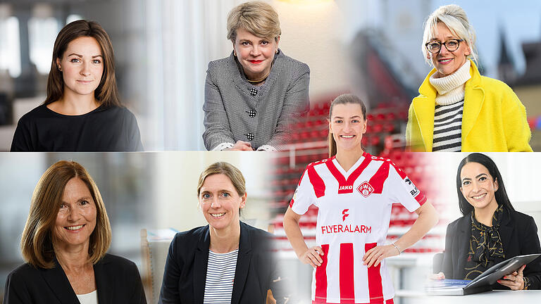 Sieben Frauen, sieben Erfahrungen: Michelle Skodowski, Sabine Unckell, Pia Beckmann, Hülya Düber, Medina Desic, Judith Jörg, Claudia Sommer (von oben links im Uhrzeigersinn). Sieben Frauen, sieben Erfahrungen: Michelle Skodowski, Sabine Unckell, Pia Beckmann, Hülya Düber, Medina Desic, Judith Jörg, Claudia Sommer (von oben links im Uhrzeigersinn).