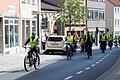 Radverkehrsplaner Fritz Hebert führte auf dem Fahrrad die Jury durch die Stadt.