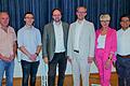 Vertreter der Parteien nahmen an einer Podiumsdiskussion in Rottendorf zur Landtagswahl teil (von links): Heinz Braun (ÖDP), Dmitry Nekhoroshkov (Linke), Patrick Friedl (Grüne), Alexander Kolbow (SPD), Andrea Behr (CSU) und Tobias Dutta (FDP).