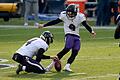 Justin Tucker (r)       -  Justin Tucker (r) sieht sich schweren Anschuldigungen ausgesetzt.