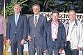 Der neue Vorstand der Feldgeschworenenvereinigung: (von links) Hugo Kimmel, Robert Lippert, Vermessungsamtschef Erhard Glaab, Kreisobmann Elmar Sulm, Josef Krutsch und Burkard Heinz.