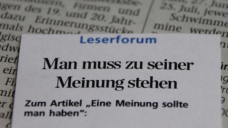 Leserbrief       -  Leserforum