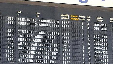 Auf dem Boden geblieben: Am Frankfurter Flughafen wurden am Mittwoch zahlreiche Lufthansa-Flüge annulliert.