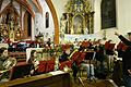 Das Jugendorchester Geiselwind und der Posaunenchor Haag  musizierten gemeinsam beim Bläserkonzert in der Pfarrkirche St. Burkhard, Geiselwind.