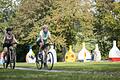 Rund um Iphofen (hier am Stadtsee) bieten sich viele Wegstrecken für Radler an.