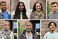 Sieben Syrer erzählen von ihrem Start in der neuen Heimat. Oben von links: Odais Abras, Rusel Kälij, Ekram Issa, Ahmad Jaban. Unten von Links: Doaa Anjak, Mohamed Ajjan, Hammoud Al Ali.