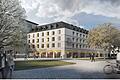 Nun hat auch der Bau- und Ordnungssausschuss des Stadtrats seine Genehmigung erteilt: Der Bau des Hotels am Paradeplatz kann beginnen. Im Bild: So soll das Hotel hinter dem Dom einmal aussehen.&nbsp;