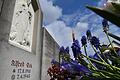 Auf dem Friedhof in Baldersheim ist Alfred Eck begraben. Vor 75 Jahren wurde er auf dem Marktplatz in Aub erhängt.&nbsp;