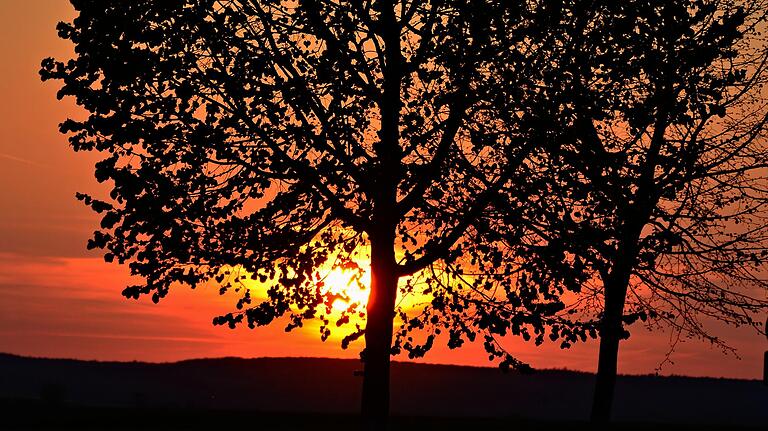 Das Foto enstand im Herbst beim Sonnenuntergang am "Seelenvater" zwischen Dittelbrunn und Maibach. Das Foto enstand im Herbst beim Sonnenuntergang am "Seelenvater" zwischen Dittelbrunn und Maibach.