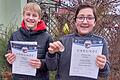Die beiden Nachwuchstrompeter des MV Bibergau: Julius Mey und Sebastian Vogt.