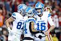 San Francisco 49ers - Detroit Lions       -  Die Detroit Lions um Quarterback Jared Goff (r.) und Wide Receiver Amon-Ra St. Brown spielen die beste Saison ihrer Geschichte.