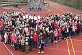 Einen 'Flashmob' veranstaltete die Schülermitverantwortung der Florentini-Schule Gemünden zum Valentinstag.