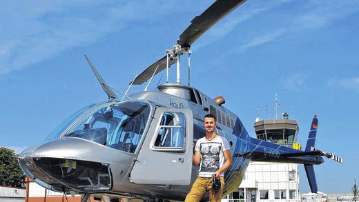 Ein junger Mann und sein großer Traum: Der 22-jährige Mike Endres aus Lindach erwirbt derzeit bei Fluglehrer Kay Stabenow auf dem Siegerland-Airport die Privatlizenz als Hubschrauberpilot auf einem Helikopter des Typs Bell 206 Jet-Ranger.