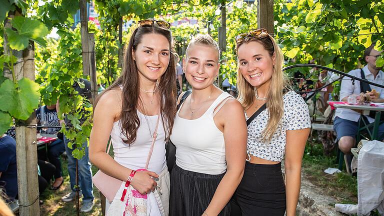 Tausende Menschen besuchen am Mittwoch 24.07.24 das Wein am Stein Festival beim Weingut Knoll in Würzburg.