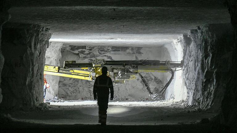 So ähnlich wie im Hüttenheimer Bergwerk im Landkreis Kitzingen, in dem Anhydrit abgebaut wird, könnte es bald auch unter der Erde in der Altertheimer Mulde im Landkreis Würzburg aussehen.