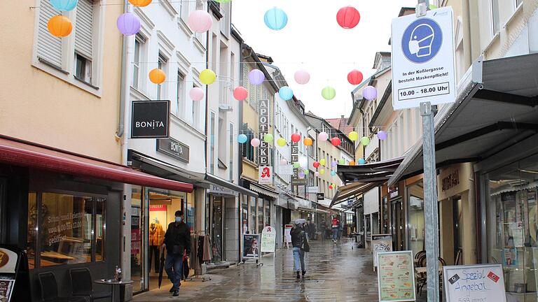 In der Schweinfurter Keßlergasse gilt seit Mittwoch, 14. Oktober, von 10 bis 18 Uhr Maskenpflicht.