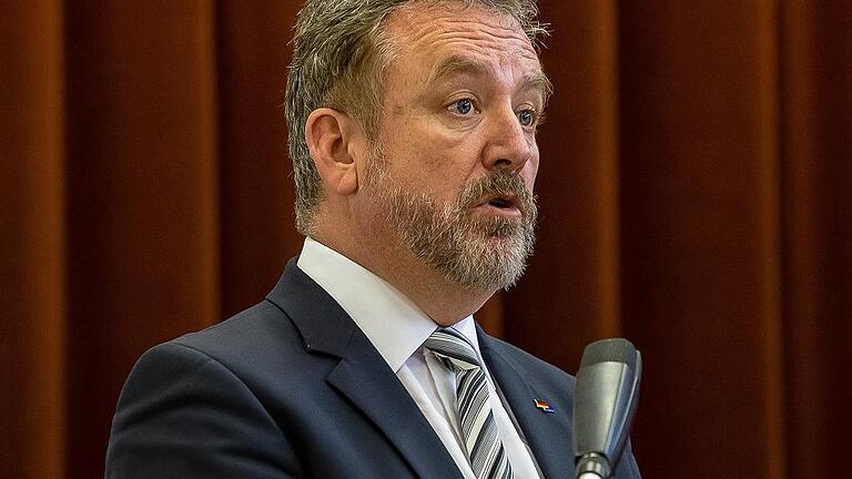 Bernd Fabritius, der Vorsitzendes des Bundes der Vertriebenen, sprach bei einer  CSU-Veranstaltung in Schweinfurt.