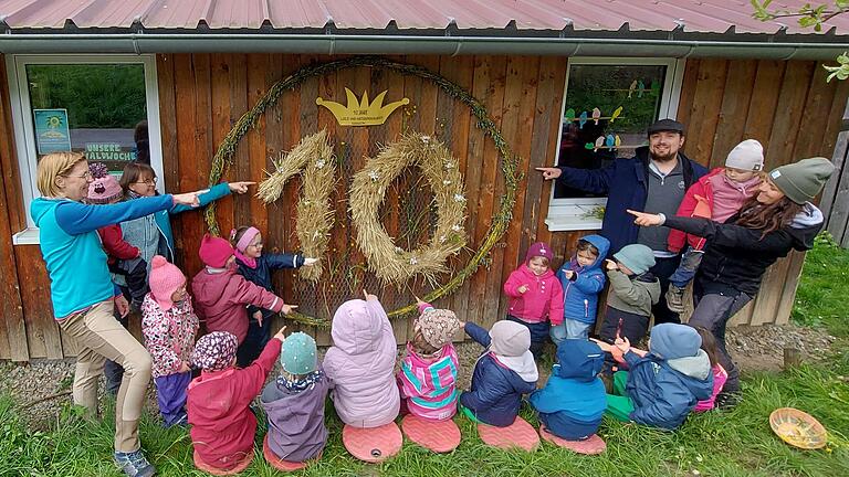 Der Waldkindergarten Igersheim feiert sein zehnjähriges Bestehen.