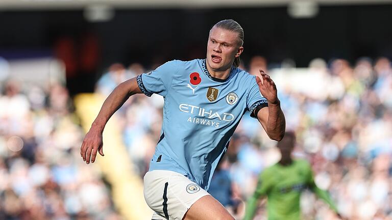 Manchester City - FC Southampton       -  Weiß, wo das Tor steht: Erling Haaland trifft, wie er will.