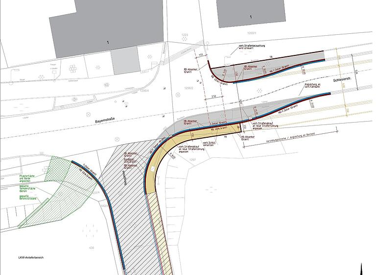 Der geplante Umbau der Kreuzung an der Schlesierstraße. Der geplante Umbau der Kreuzung an der Schlesierstraße.