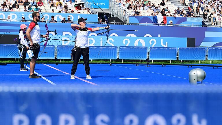 Paris 2024 - Bogenschießen       -  Das Ziel ist 70 Meter entfernt.