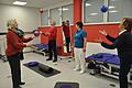 Beim Geriatrietag im Klinikum Main-Spessart in Lohr wurden den Besuchern Gymnastikübungen gezeigt, die man auch mal zuhause machen kann.